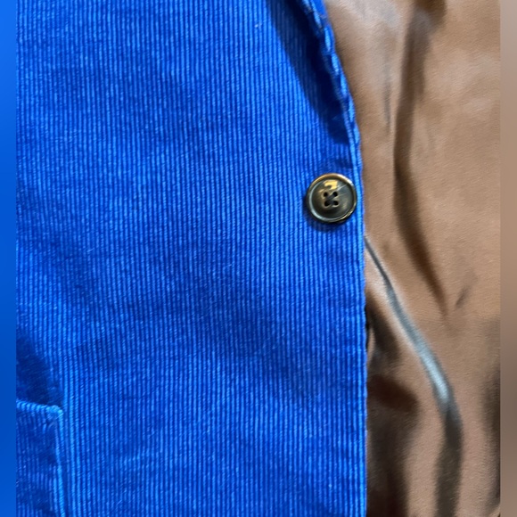 Scotch & Soda Single-Breasted Corduroy Blazer Cobalt Blue Brown Liner Sz XXL 54 - Picture 4 of 8